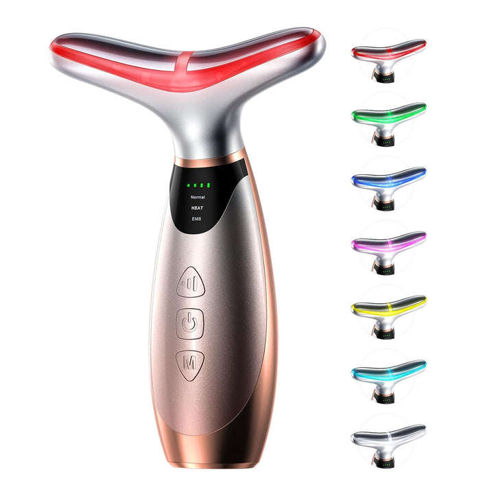 Pedete Masajeador Facial, Terapia de Luz Roja de 7 Colores para Ros...