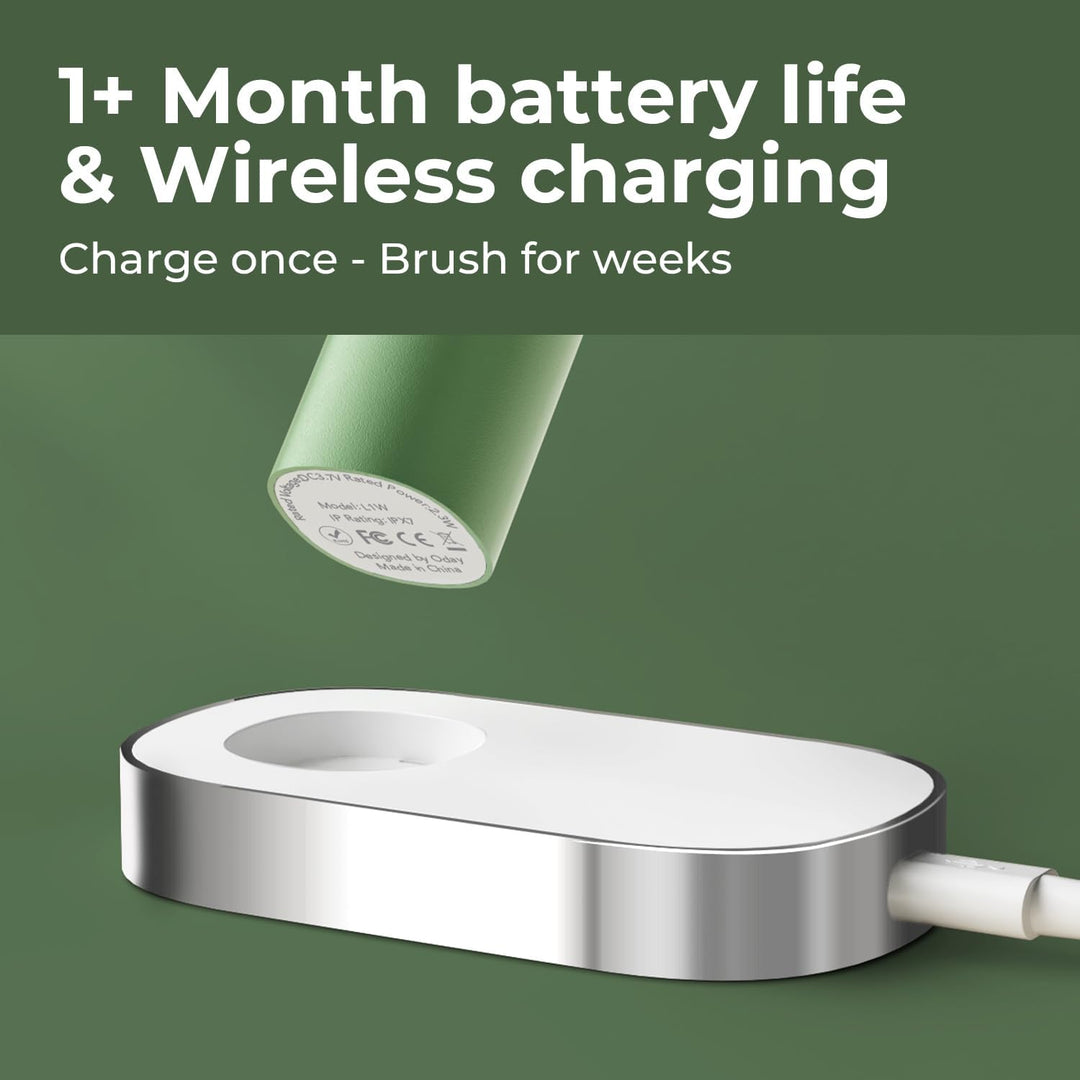 Oday Cepillo de dientes eléctrico Sonic para adultos con soporte de...