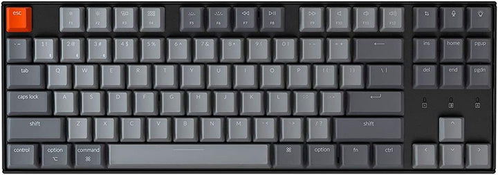 Keychron Teclado mecánico inalámbrico K8 Tenkeyless para Mac, retro...