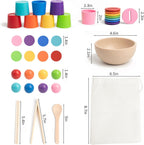 Juguete sensorial Montessori de madera para clasificar el color de los