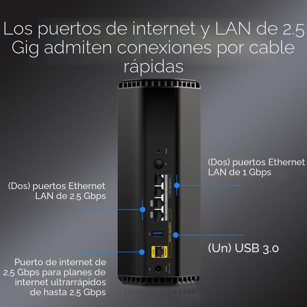 NETGEAR Nighthawk Enrutador WiFi 7 Tri-Band (RS300) - Solo enrutado...