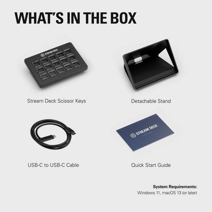 Elgato Stream Deck Teclas de tijera\u2014Controlador de flujo de tr...