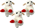 HDP - Juguete de peluche Lambchop para perros de 10 pulgadas con chirriador, color blanco, juego de 3