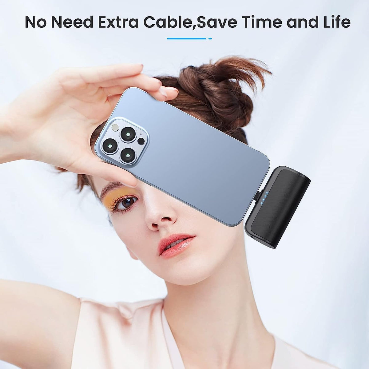 [Paquete de 2] Mini cargador portátil para iPhone, 5200 mAh