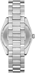 Emporio Armani Reloj para hombres de 3 manecillas o cronógrafo con correa de acero inoxidable; reloj de vestir para hombres
