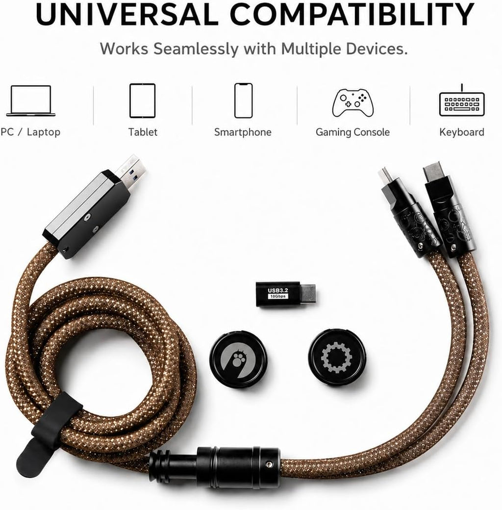 Split Dual 8K Gaming Cable AM Edition 1.4m / 4.6 ft (4,6 pies) de alta velocidad