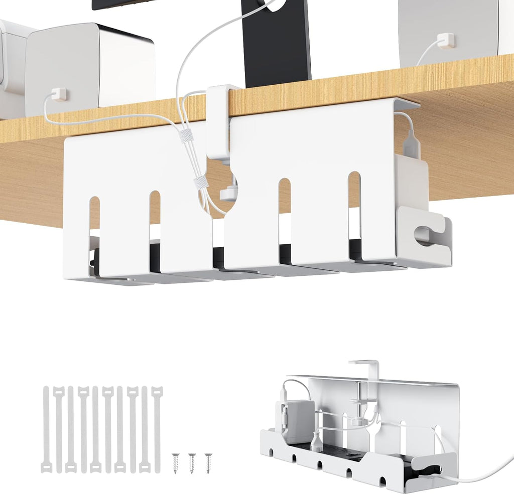 KEEGH Bandeja organizadora de cables para debajo del escritorio, 16
