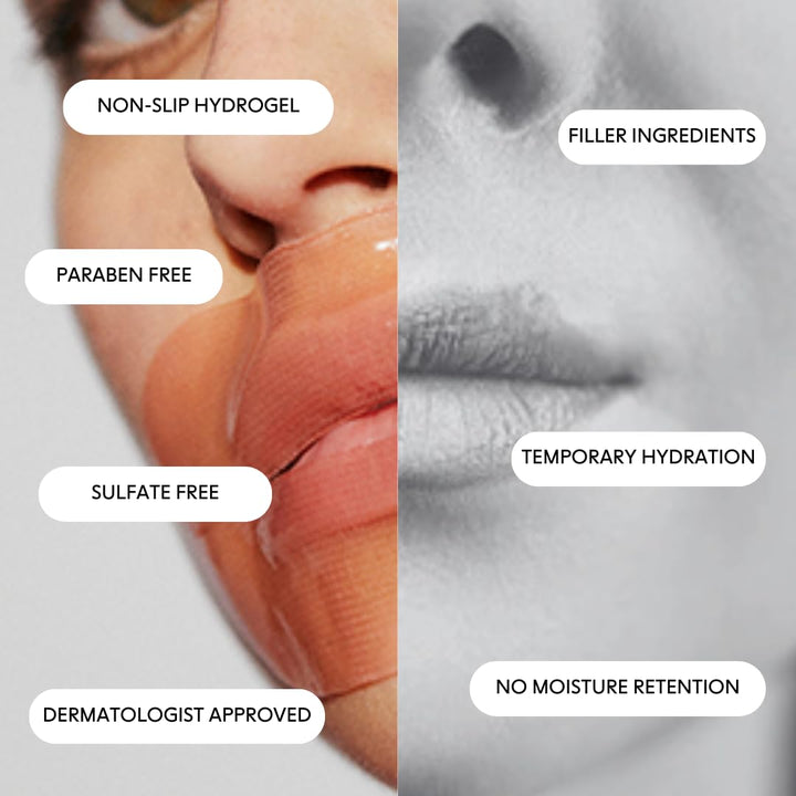 LOOPS Máscara de labios coreana de hidrogel de restablecimiento sem...