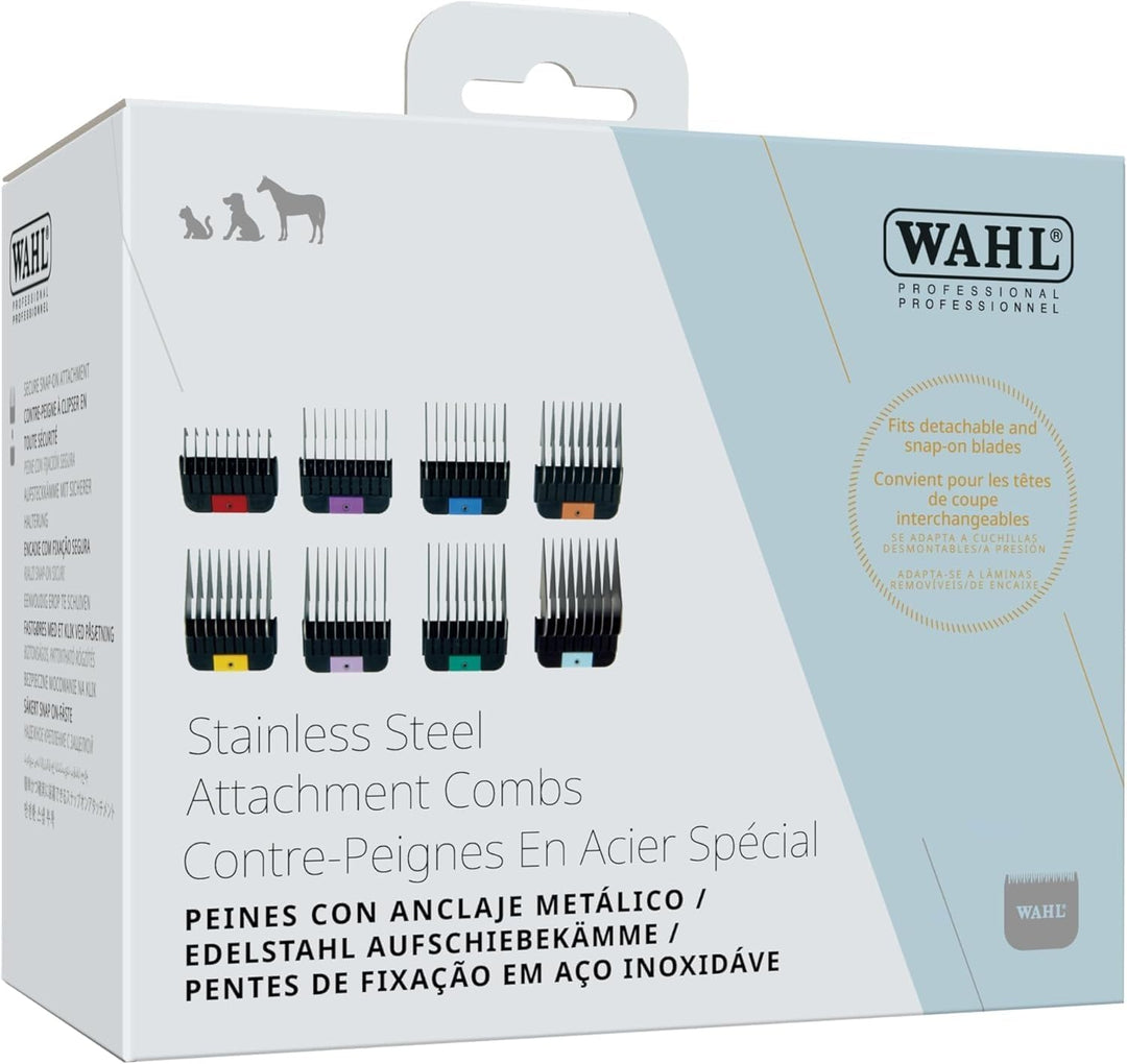Wahl Pro Animal - Juego de peine guía de acero inoxidable para cort...