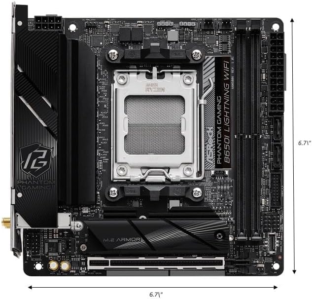 ASRock B650I Lightning WiFi AMD AM5 Mini-ITX Motherboard, WiFi Lightning