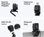 YOLOLIV YoloCam S3 Bluetooth, cámara web de transmisión 4K con sensor de 1