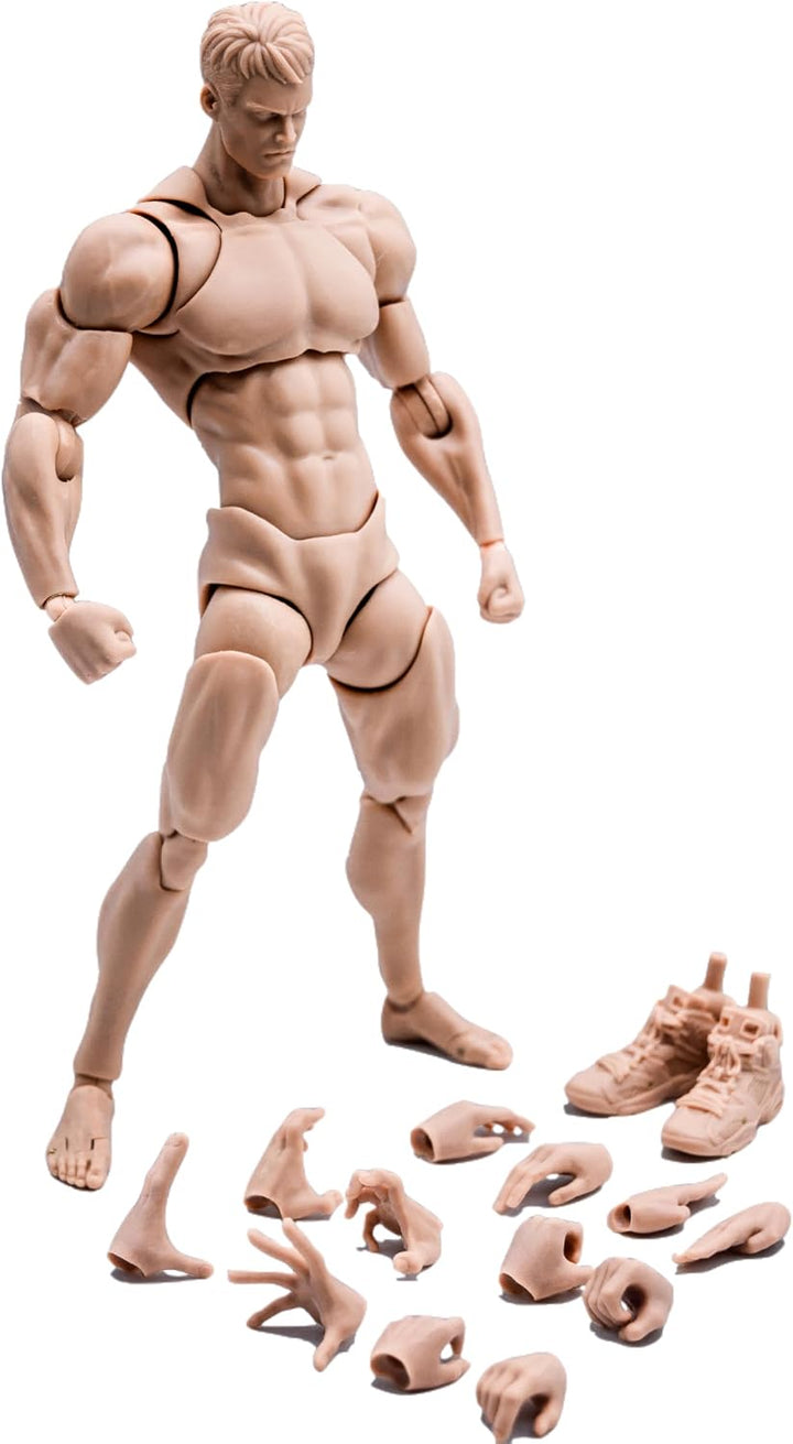 Fremego Figura de acción masculina a escala 1\/12, figura de 6 pulg...