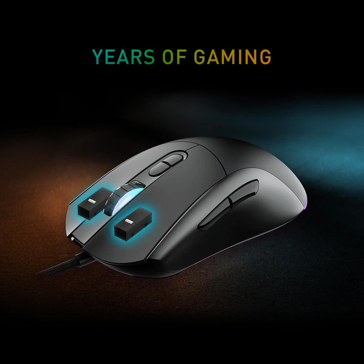 msi Forge GM320 - Ratón para juegos, 12800 DPI, microinterruptor de...