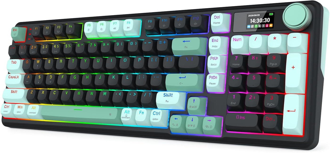Redragon K768 PRO Teclado inalámbrico de 98 teclas para juegos, pan...