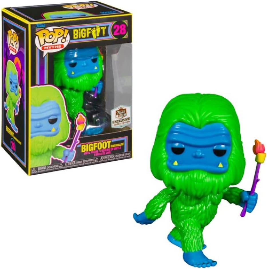 Funko 69592 Pop! Myths - Bigfoot con malvavisco HQ Blacklight Edición limitada exclusiva #28