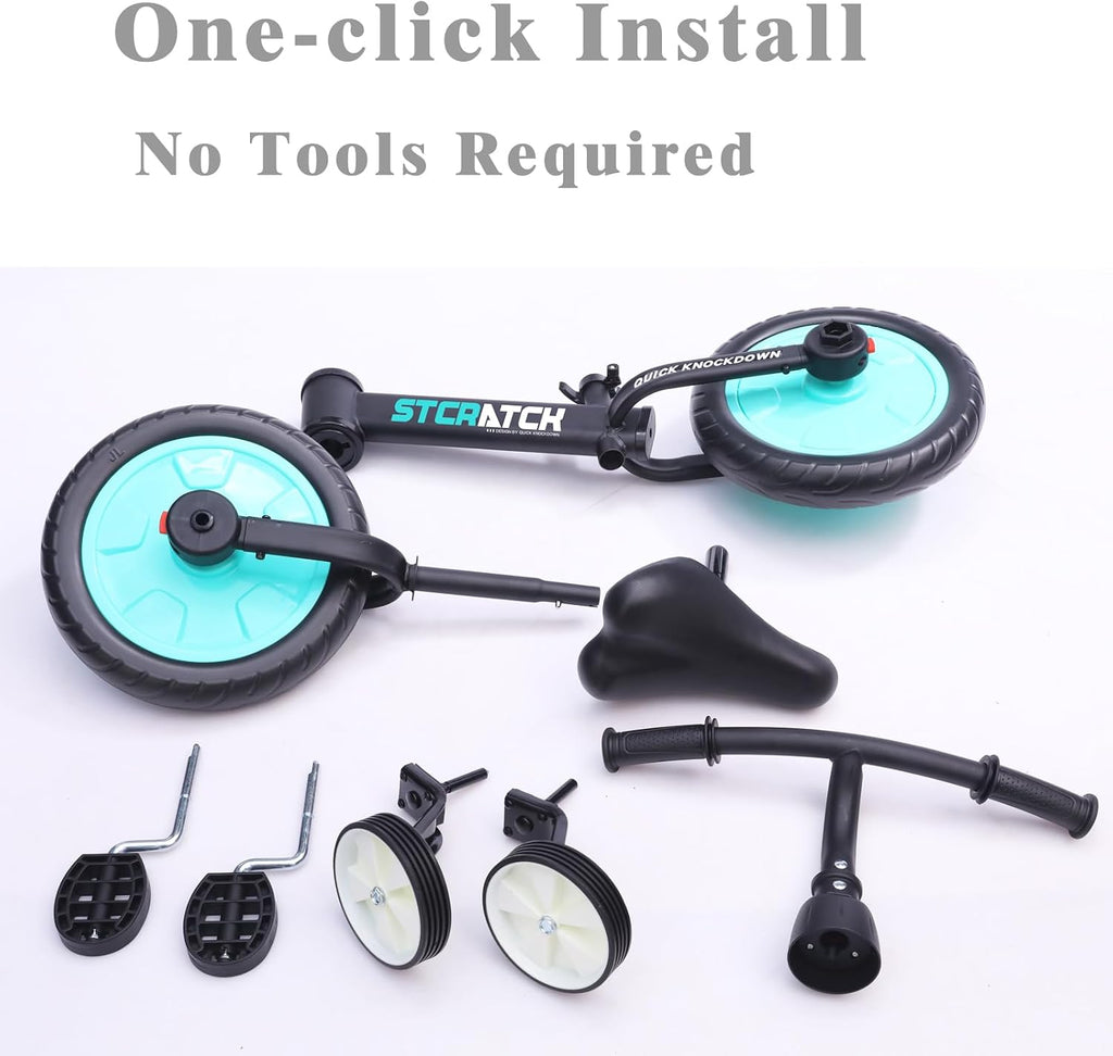 Bicicleta de equilibrio de juguete 2 en 1 para niños de 1 a 3 años, pedal convertible y entrenamiento sin pedal (azul)