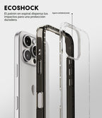 CASETiFY Funda Compact para iPhone 15 Pro Max [Delgada y Elegante/Compatible con Magsafe / Protección contra caídas de 4 pies de grado militar 2X] - Cebra-Marrón - Negro Transparente