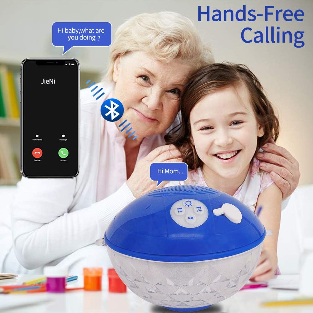 Altavoces Bluetooth con luces coloridas, portátil, con nivel de pro...