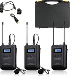 Movo WMX-20-DUO Sistema de micrófono inalámbrico UHF de 48 canales con 1 receptor