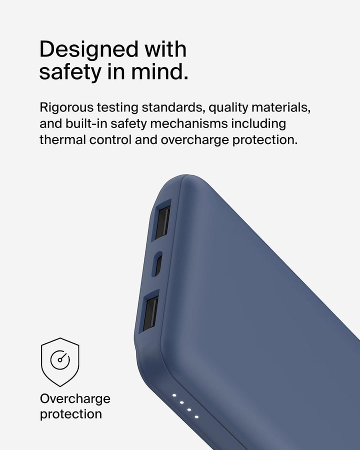 Belkin Cargador portátil, banco de energía USB C de 10000 mAh con 2...
