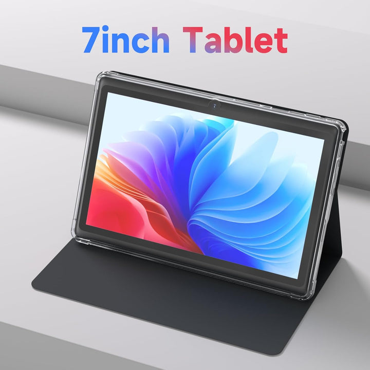 Tablet Android 14 de 7 pulgadas con estuche, 8 GB de RAM 32 GB de R...