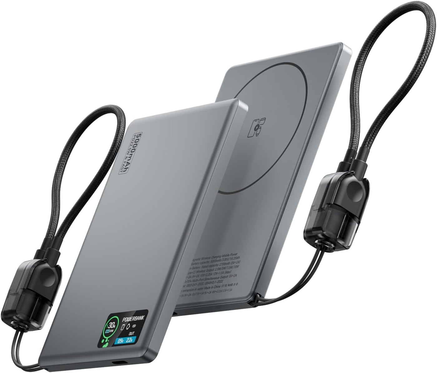 [Paquete de 2] Cargador portátil magnético para iPhone, 0.3 pulgada...