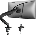 monTEK Brazo de monitor único de aluminio para pantallas de 17-32", soporta