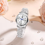 OLEVS Reloj de Lujo para Mujeres, Modo Pequeño de Muñeca, Acero Inoxidable, Reloj para Damas, Calendario