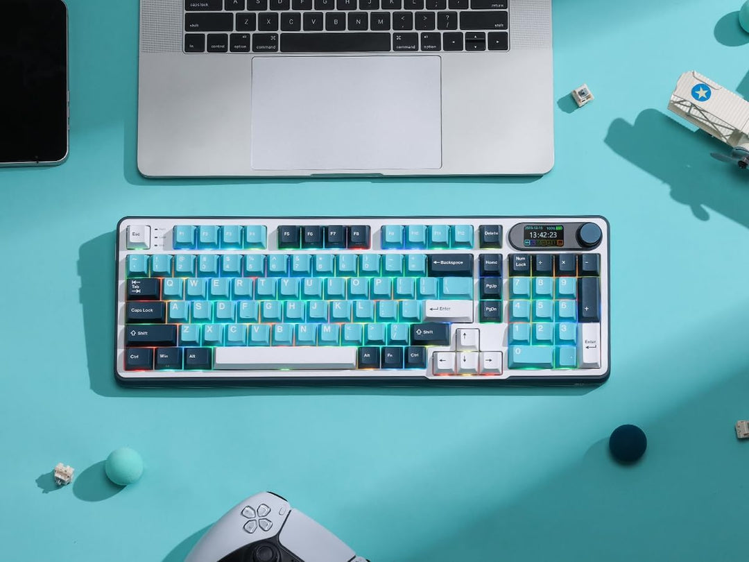 RK ROYAL KLUDGE S98 Teclado mecánico con pantalla inteligente y per...