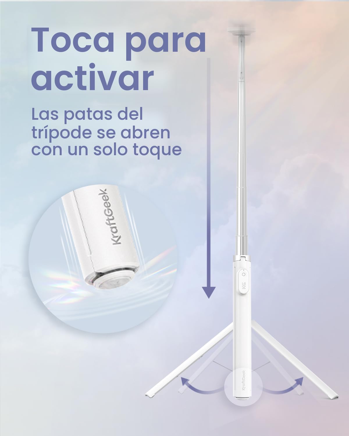 KraftGeek Trípode Magnético para Teléfono para iPhone, Trípode JustTap para MagSafe