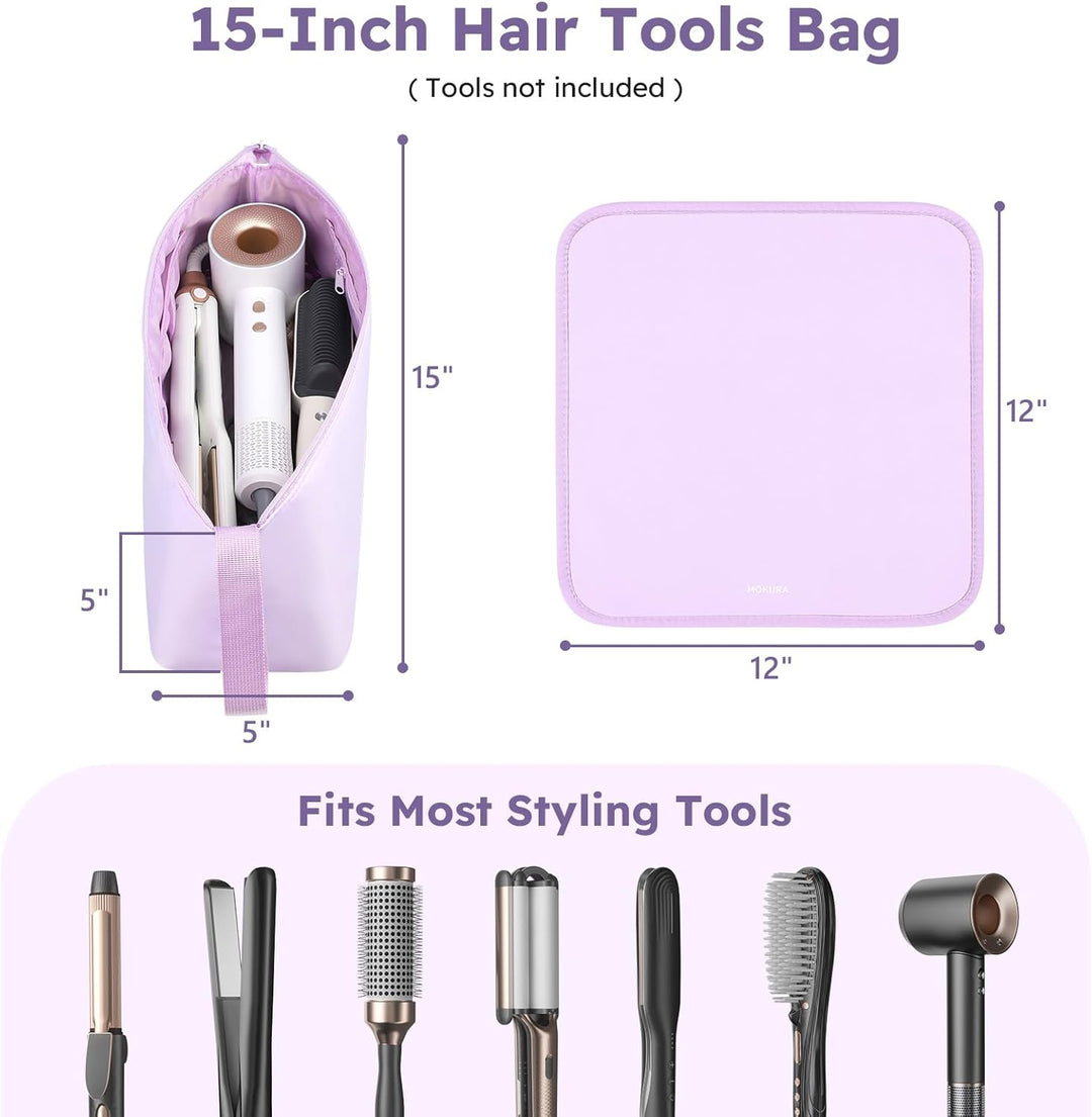 MOKURA Bolsa de viaje para herramientas de cabello con mat resisten...