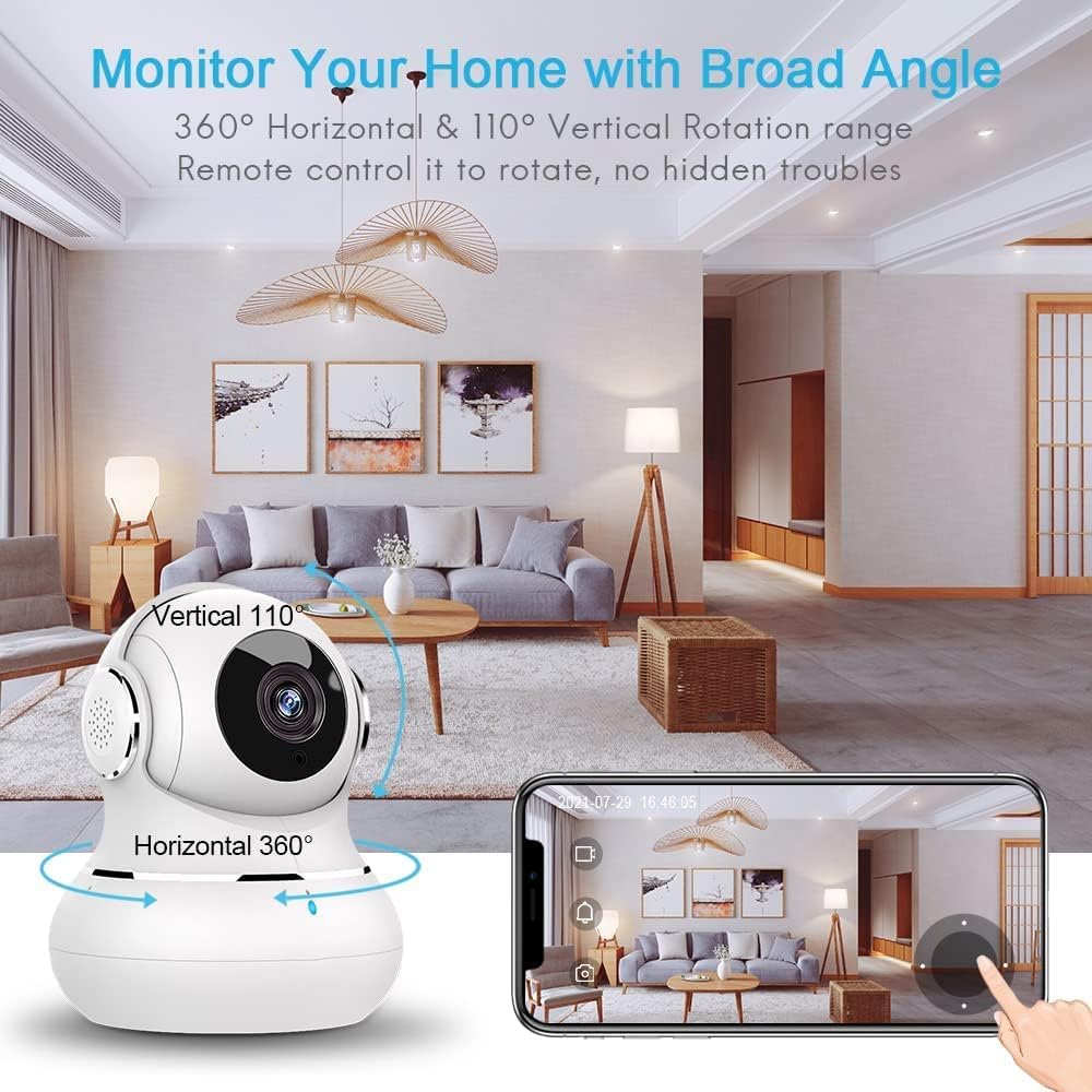 litokam Cámara de seguridad para interiores, paquete de 4, cámaras...