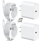 Cargador de carga rápida para iPhone 14, 13, 12, 11, cargador USB C de 20 W, bloque de carga rápida con cable USB C a Lightning de 10 pies de largo para iPhone 14/13/12/12 Pro Max/11/Xs Max/XR/X