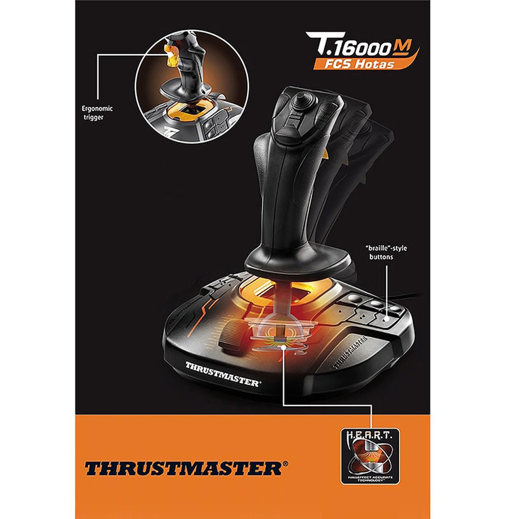 Thrustmaster T16000M FCS - Joystick de combate de simulación de vuelo de precisión - PC