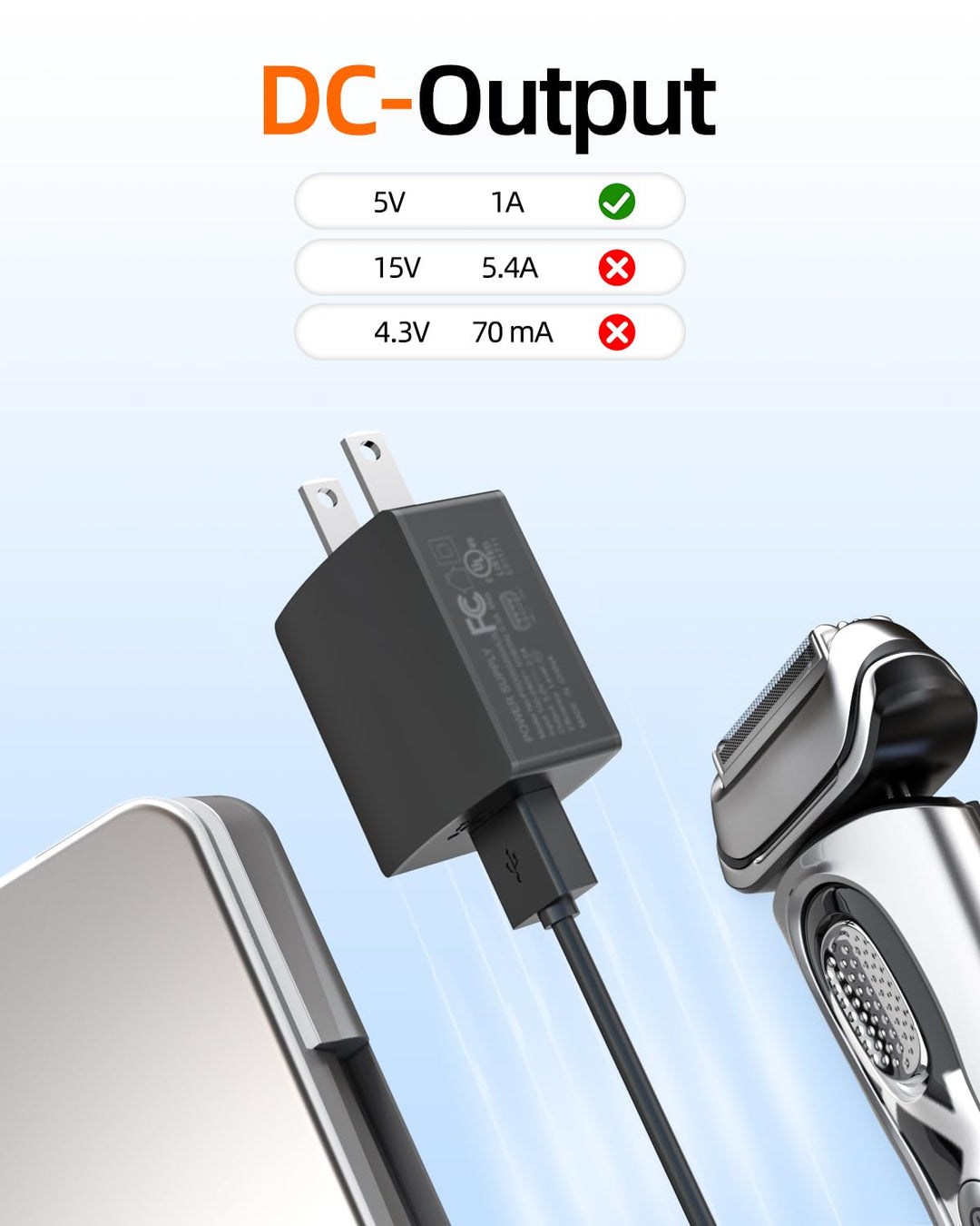 Cargador UL de 5 V para Philips Norelco One Blade 360