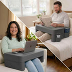 28" Sobreposición de escritorio en almohada para regazo, escritorio de portátil para sofá para personas grandes