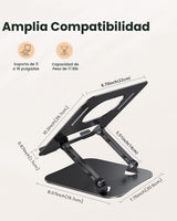 JOIOT Soporte ajustable de aluminio para portátil, elevador ergonóm...