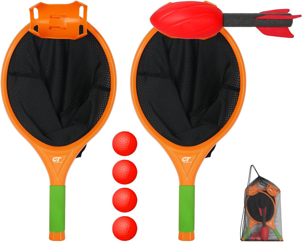 Juego de pelota 2 en 1 para lanzar y atrapar con lanzador de