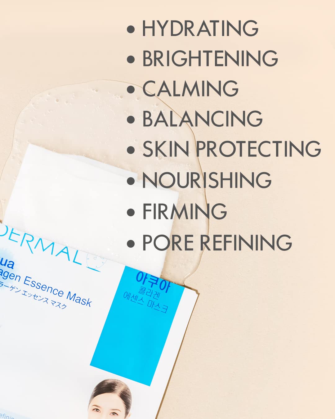 DERMAL Paquete combinado de 48 mascarillas faciales fabricadas en C...