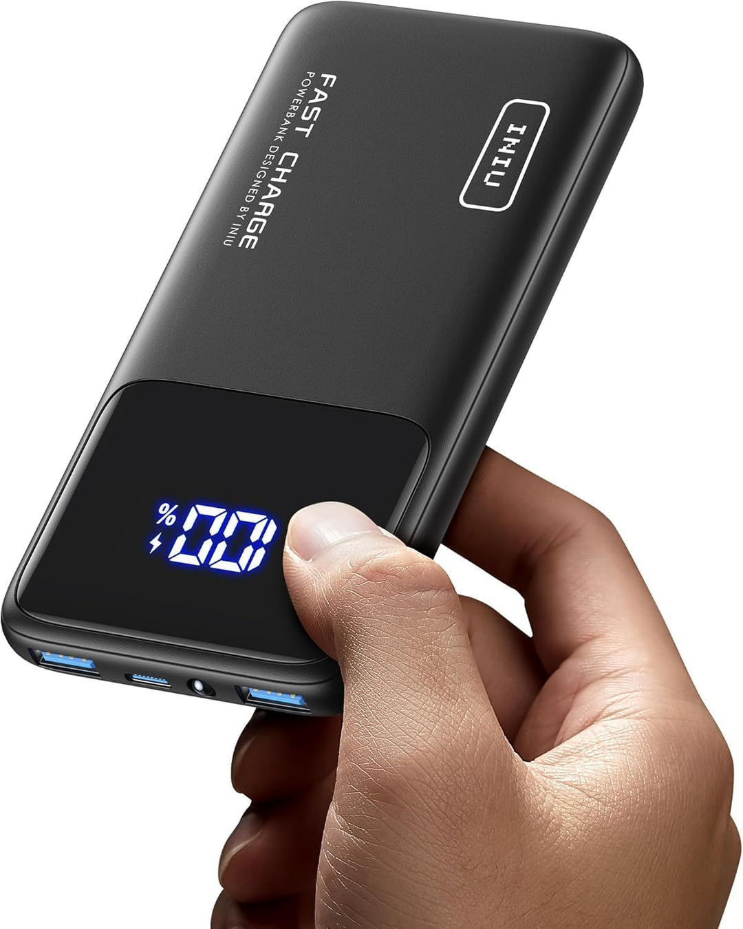 INIU Cargador portátil, carga rápida más delgada de 10000 mAh USB C...