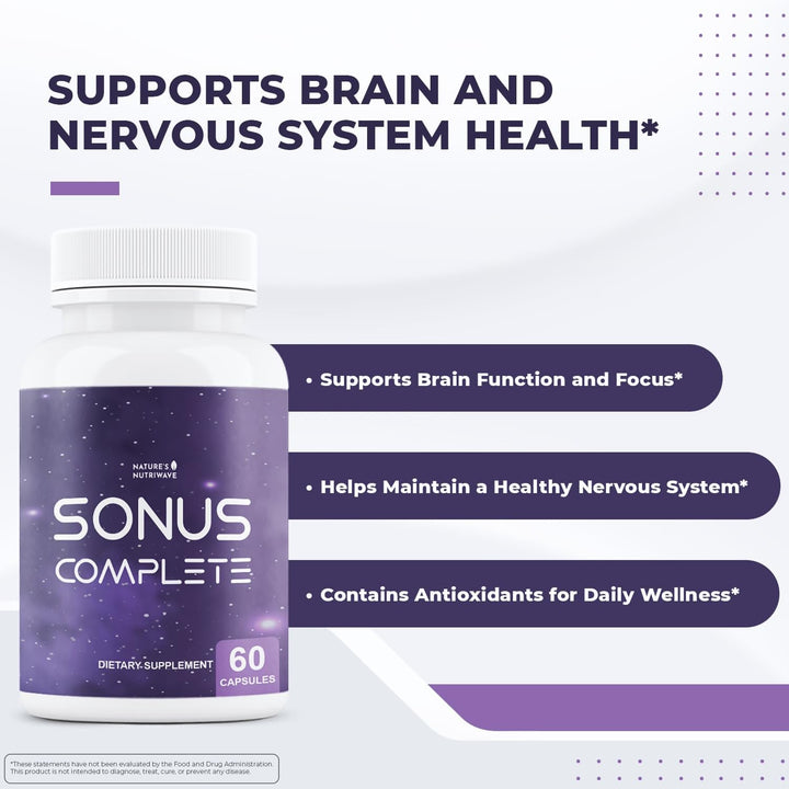 Sonus Complete - Fórmula diaria natural con vitamina C, B6, B12 y á...