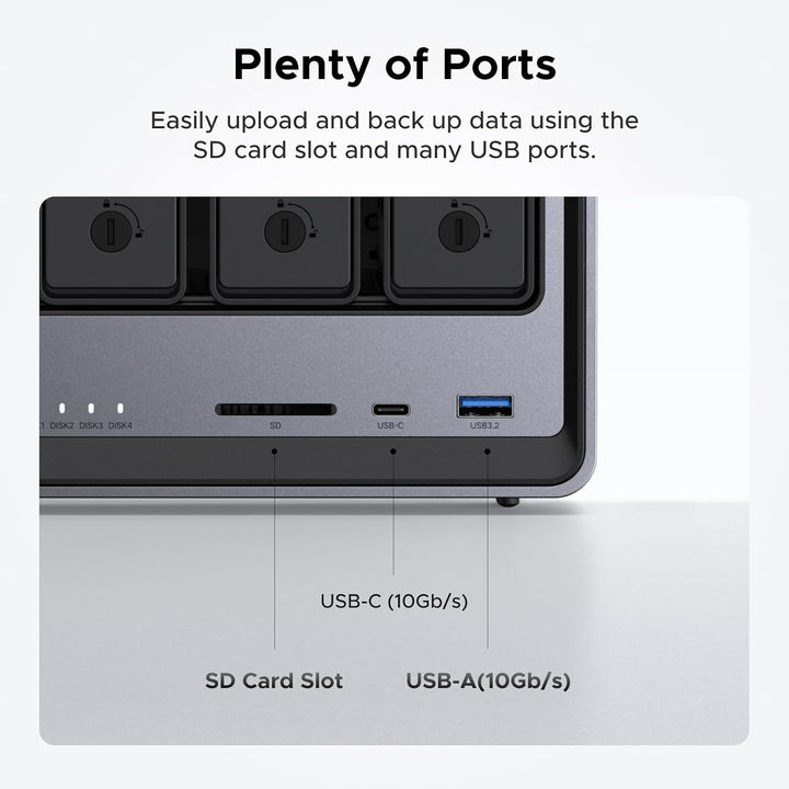 UGREEN NAS DXP4800 NAS de escritorio de 4 bahías, CPU Intel N100 de...