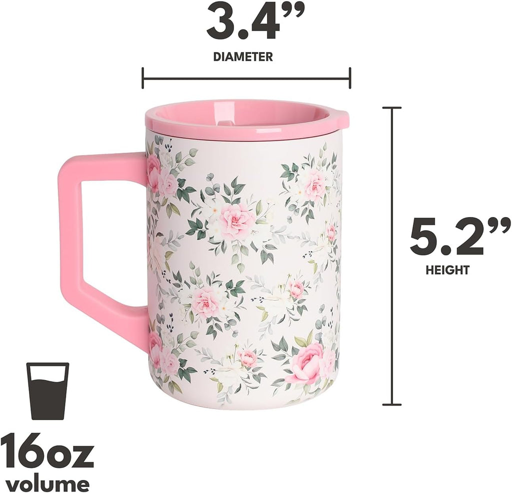 Elemental Summit - Taza de café aislada de acero inoxidable con tapa y tapa (16 onzas)