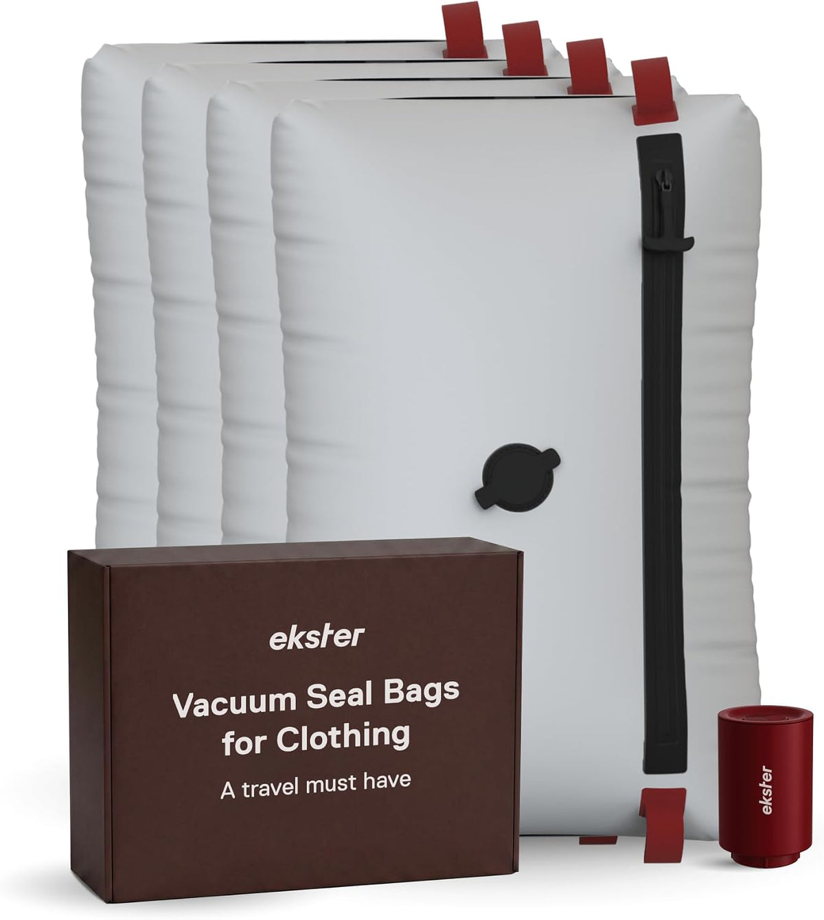 Ekster TravelPack - Kit de vacío Plus - Bolsas de almacenamiento al vacío