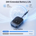 Transmisor Receptor Bluetooth, Adaptador Bluetooth para Avión para TV (Negro)