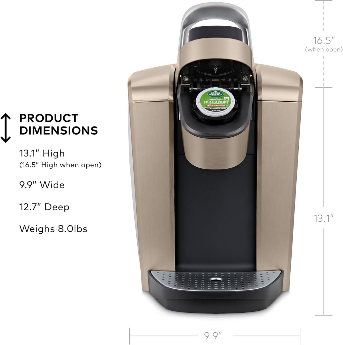 Keurig K-Elite - Cafetera de cápsulas K-Cup de una sola porción