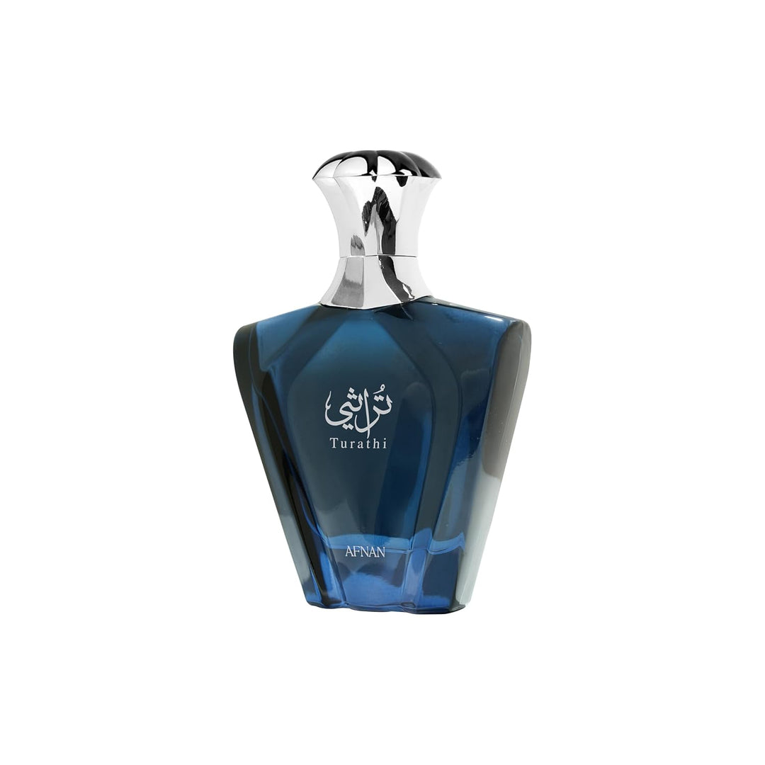 Afnan Turathi Blue Eau de Parfum Spray para hombre, 3.0 onzas líquidas