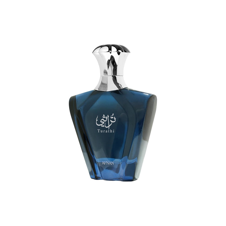 Afnan Turathi Blue Eau de Parfum Spray para hombre, 3.0 onzas líquidas