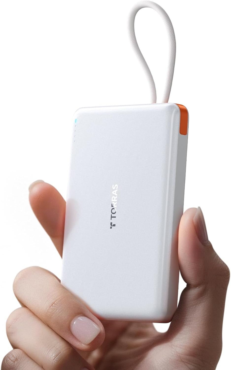 TORRAS Banco de Energía con Cable USB-C Incorporado (Sin-Inalámbric...