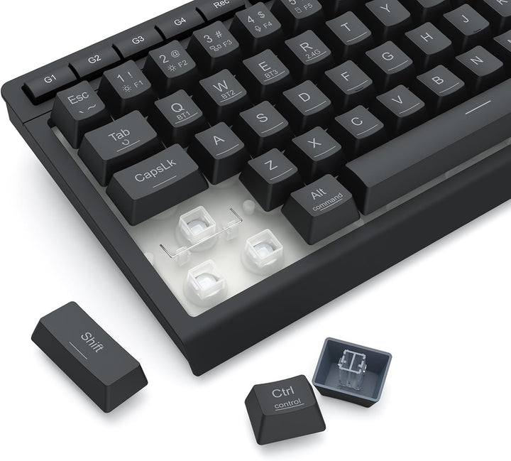 Redragon K522 PRO - Teclado inalámbrico de membrana RGB 60% para ju...